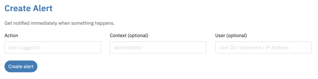 Create a Logtivity alert