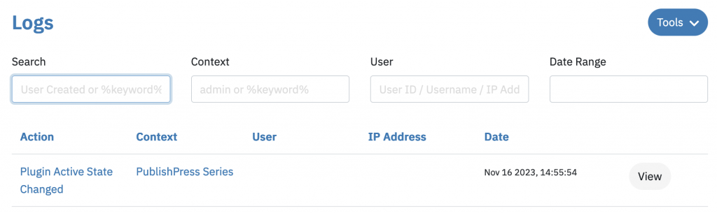 Plugin Active State Changed log