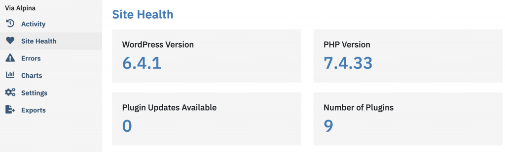 Site Health in Logtivity 3.0